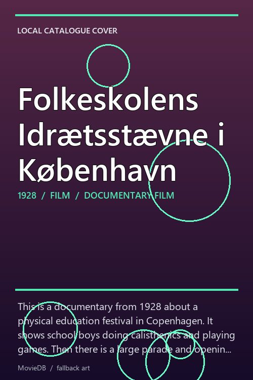 Folkeskolens Idrætsstævne i København poster