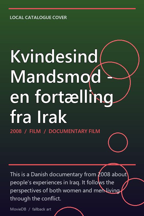 Kvindesind Mandsmod - en fortælling fra Irak poster