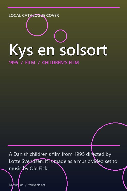 Kys en solsort poster