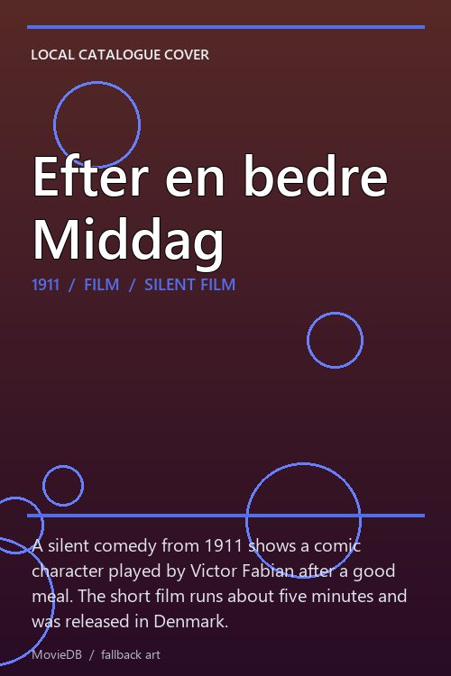 Efter en bedre Middag poster