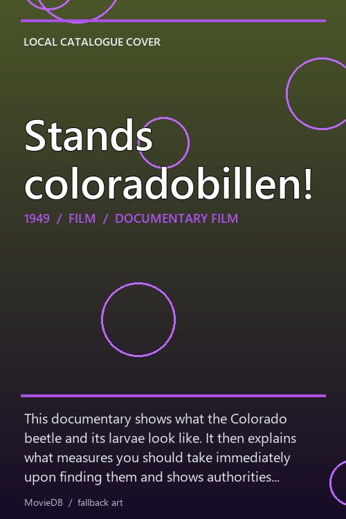 Stands coloradobillen! poster