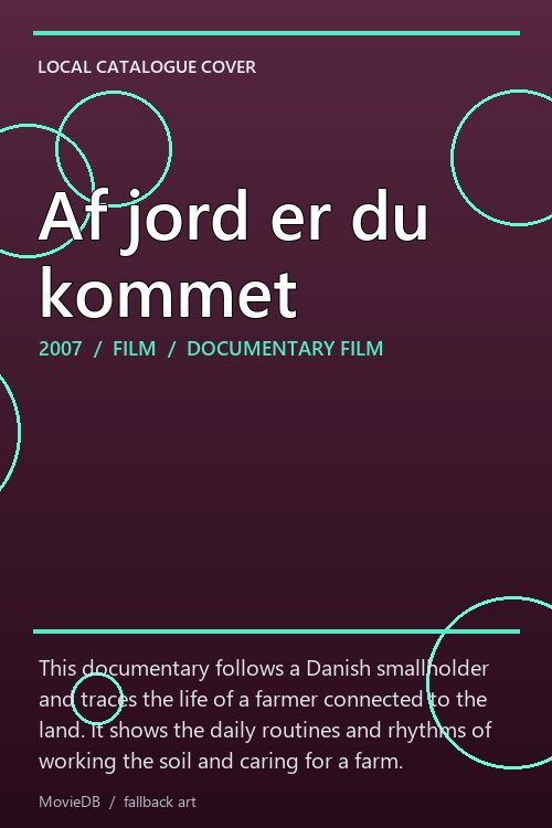 Af jord er du kommet poster