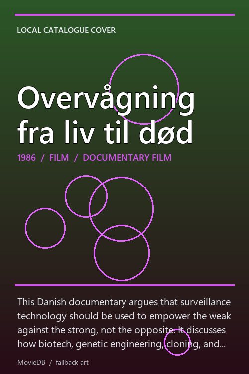Overvågning fra liv til død poster