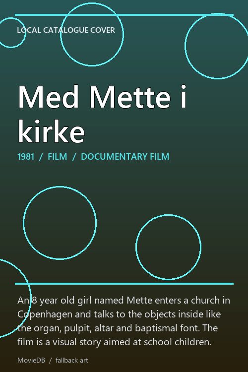 Med Mette i kirke poster