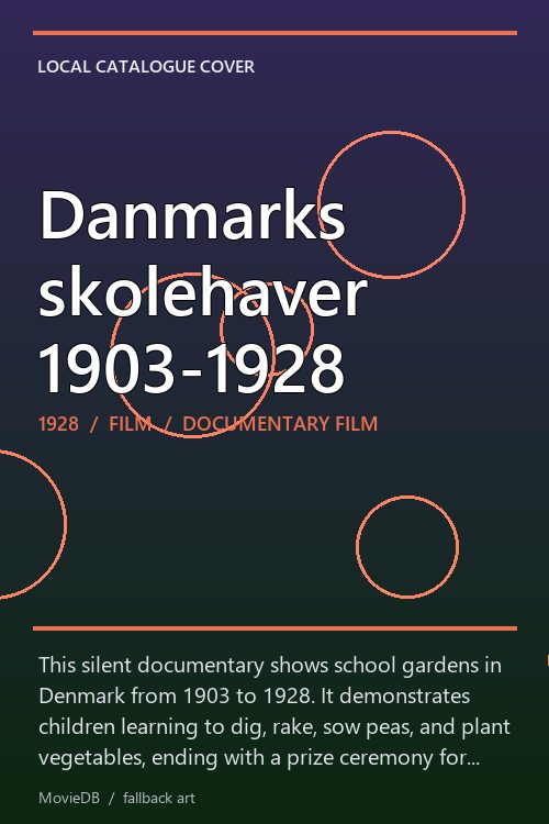 Danmarks skolehaver 1903-1928 poster
