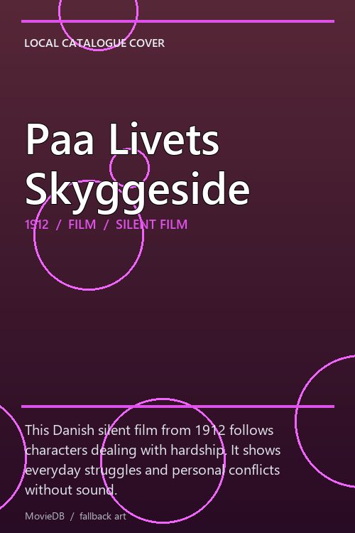 Paa Livets Skyggeside poster