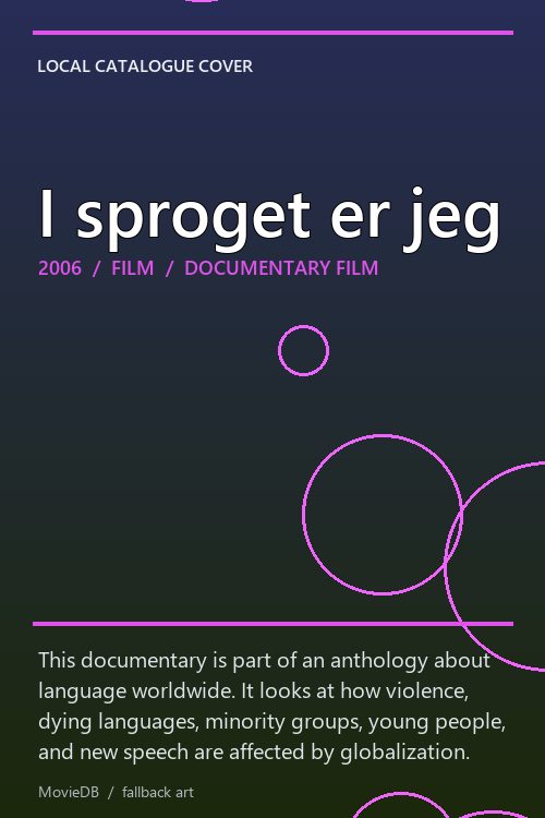 I sproget er jeg poster