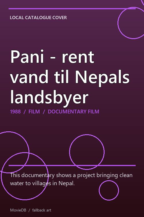 Pani - rent vand til Nepals landsbyer poster