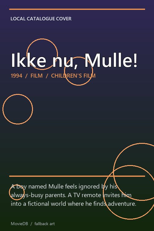 Ikke nu, Mulle! poster