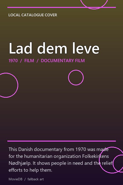 Lad dem leve poster