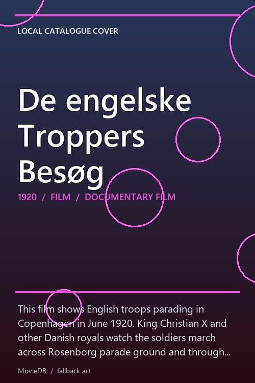 De engelske Troppers Besøg poster