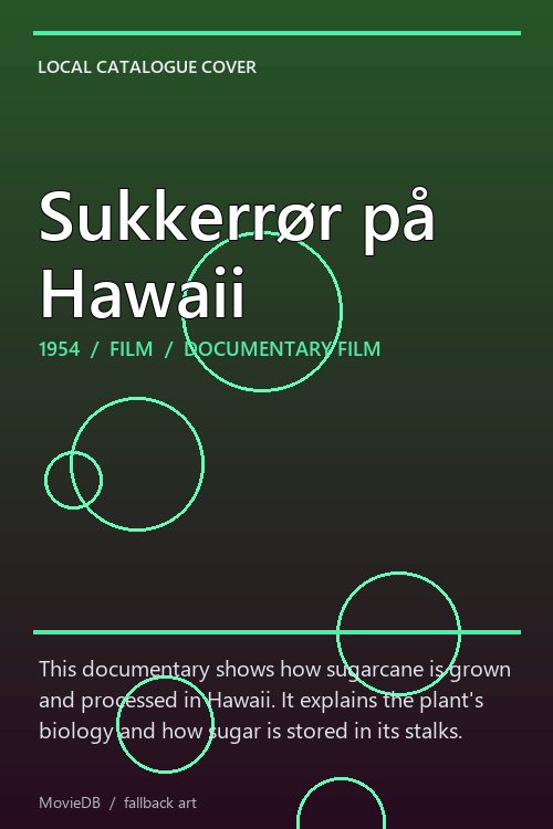 Sukkerrør på Hawaii poster