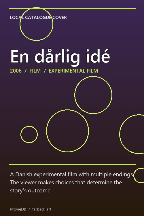 En dårlig idé poster