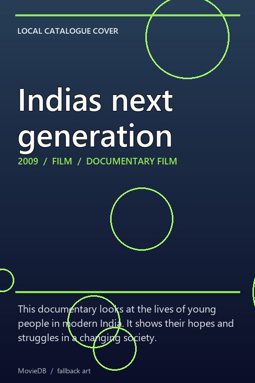Indias next generation poster