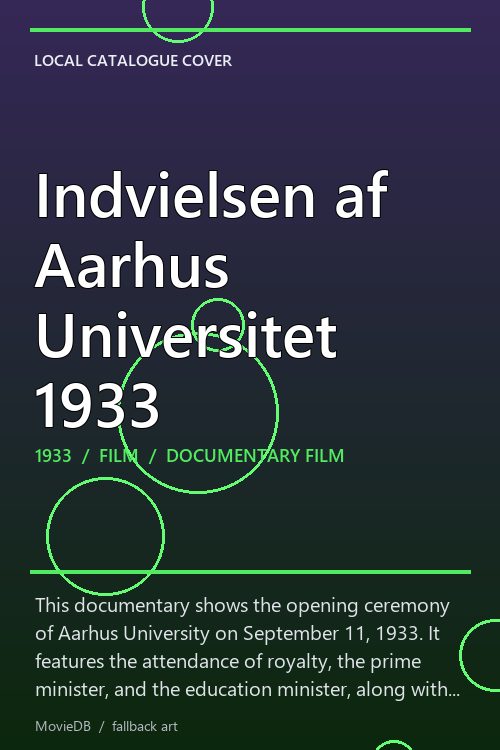 Indvielsen af Aarhus Universitet 1933 poster