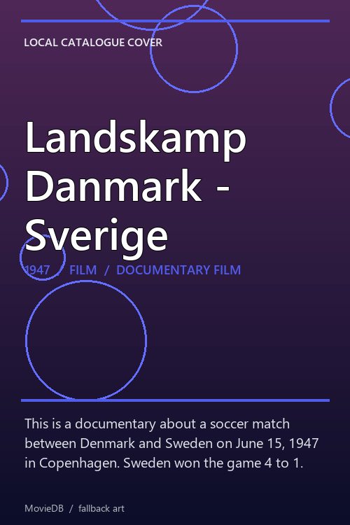 Landskamp Danmark - Sverige poster