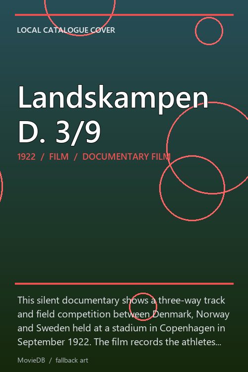 Landskampen D. 3/9 poster