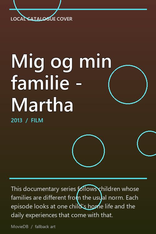 Mig og min familie - Martha poster