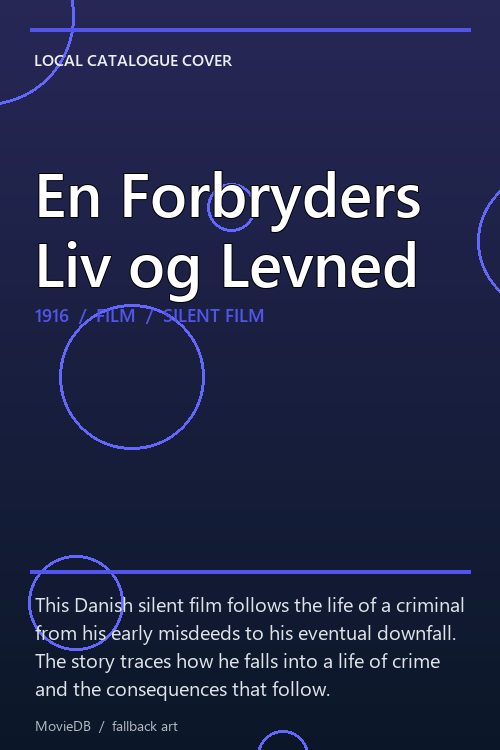 En Forbryders Liv og Levned poster