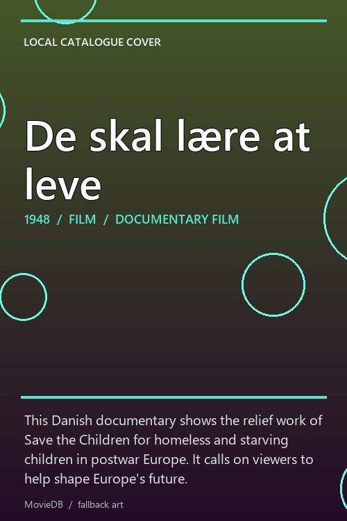 De skal lære at leve poster