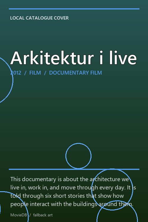 Arkitektur i live poster