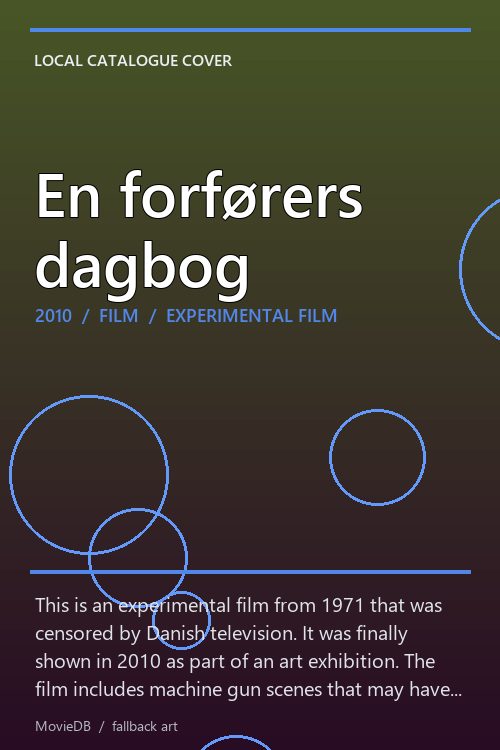 En forførers dagbog poster