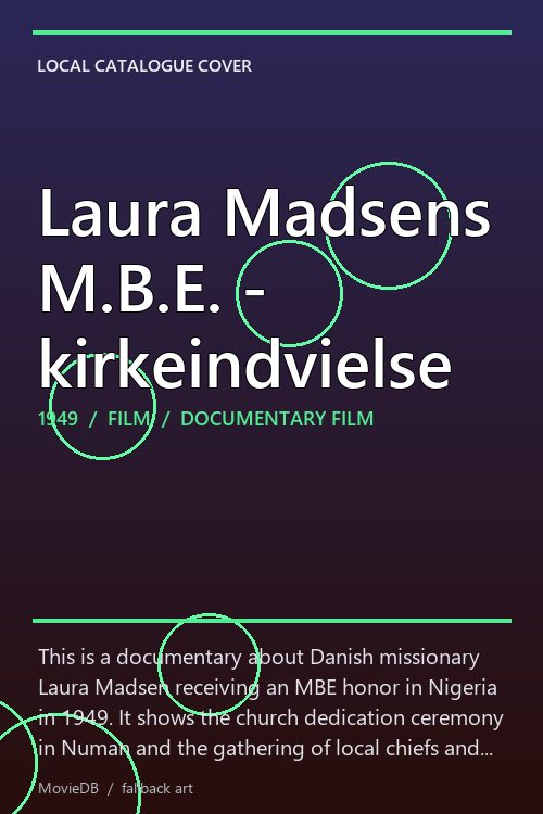 Laura Madsens M.B.E. - kirkeindvielse poster