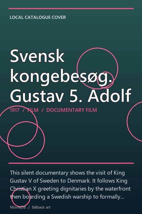 Svensk kongebesøg. Gustav 5. Adolf poster