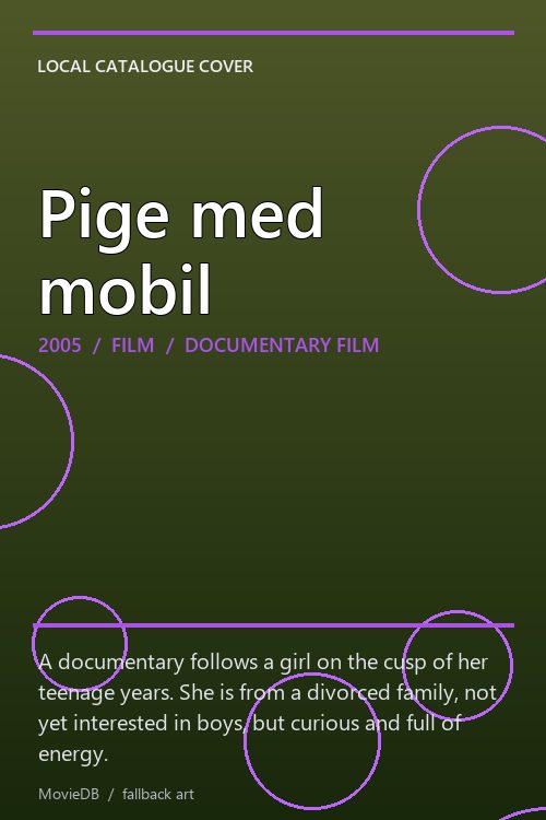 Pige med mobil poster