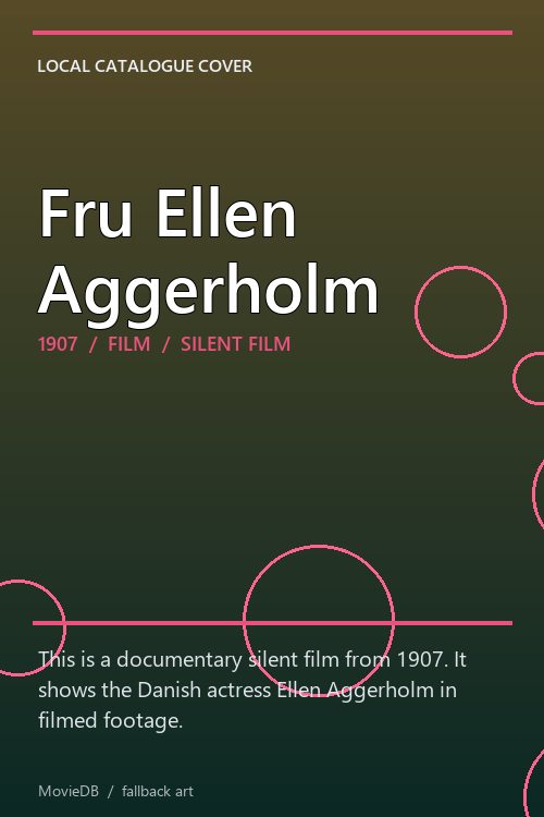 Fru Ellen Aggerholm poster