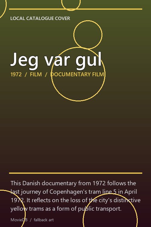 Jeg var gul poster