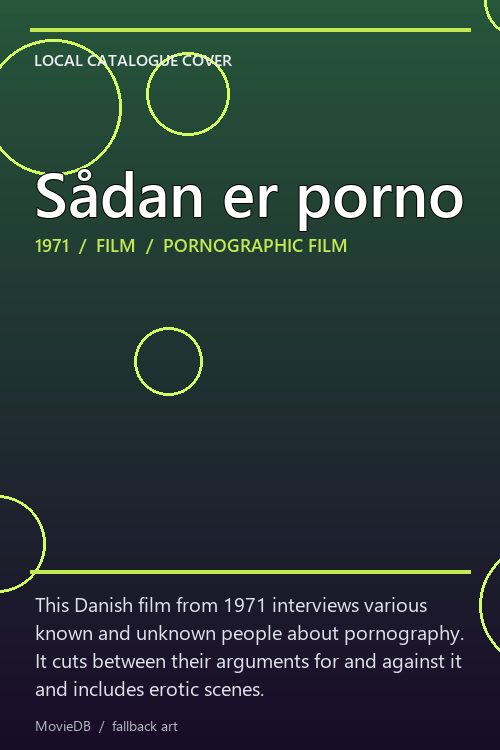 Sådan er porno poster