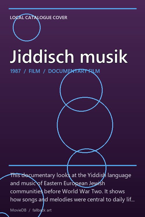 Jiddisch musik poster