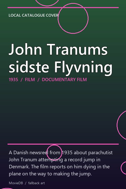 John Tranums sidste Flyvning poster
