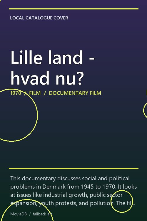 Lille land - hvad nu? poster