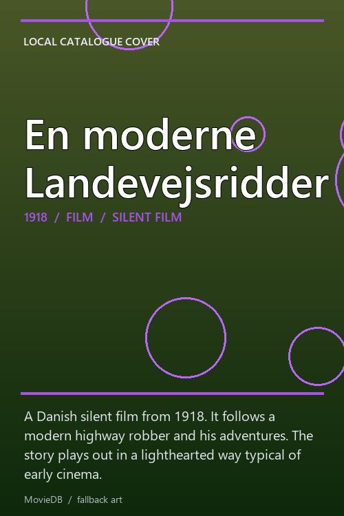 En moderne Landevejsridder poster