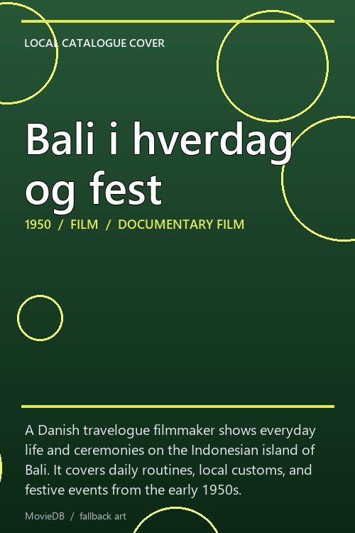 Bali i hverdag og fest poster