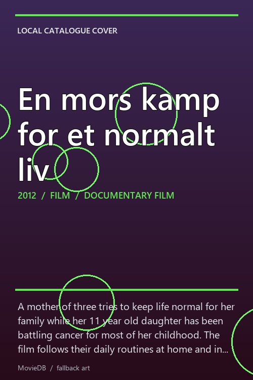 En mors kamp for et normalt liv poster