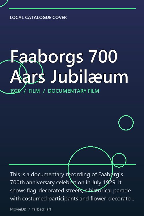 Faaborgs 700 Aars Jubilæum poster
