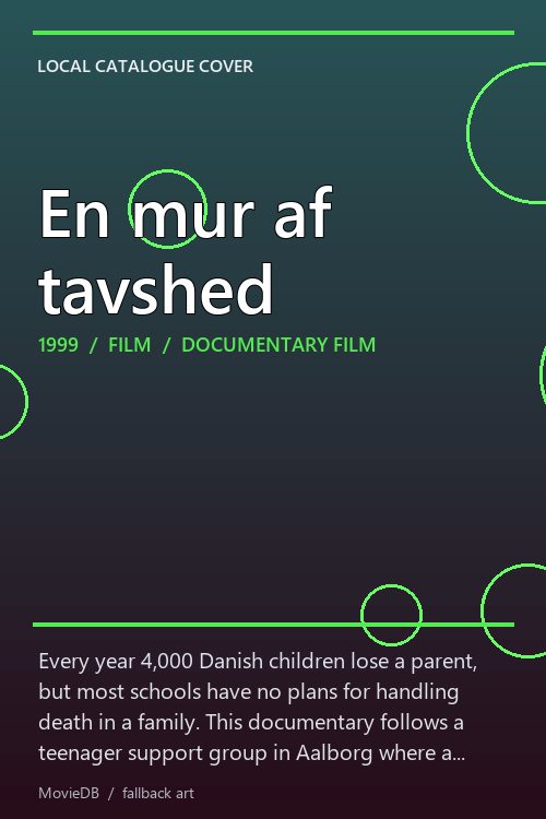 En mur af tavshed poster