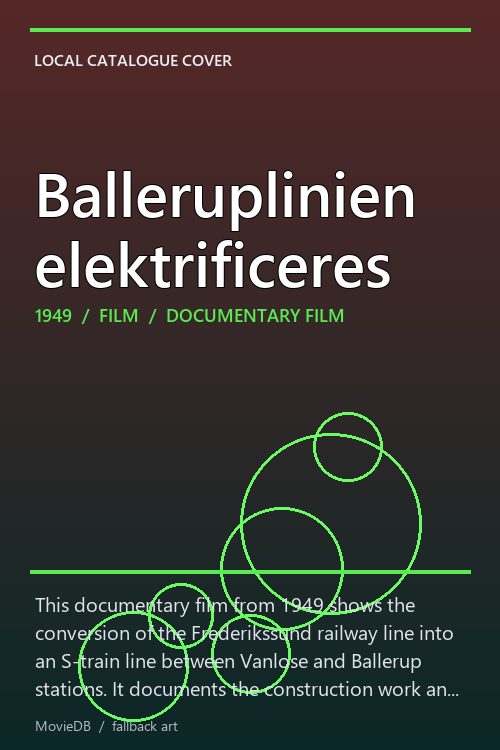 Balleruplinien elektrificeres poster