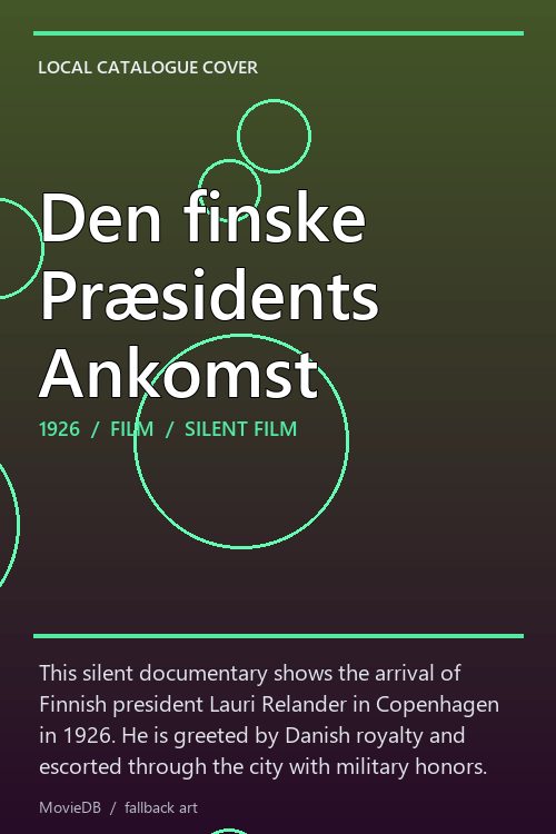 Den finske Præsidents Ankomst poster