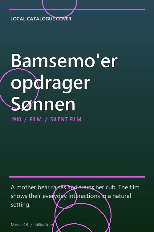 Bamsemo'er opdrager Sønnen poster