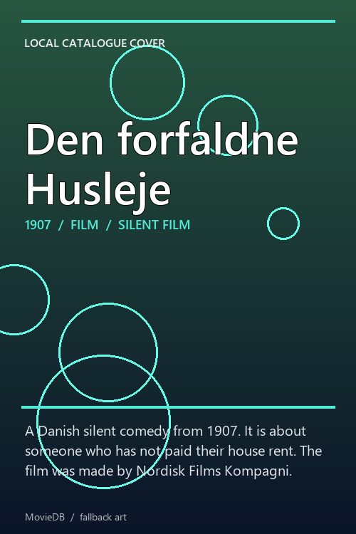 Den forfaldne Husleje poster