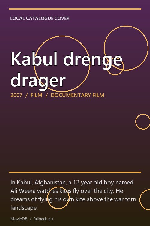 Kabul drenge drager poster