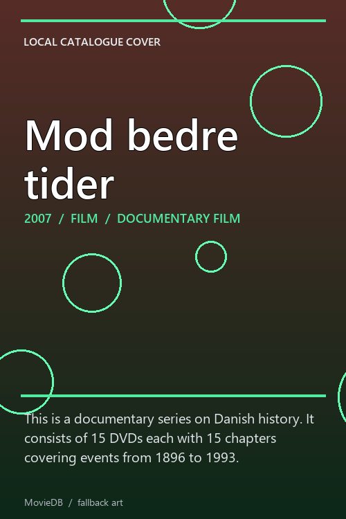 Mod bedre tider poster