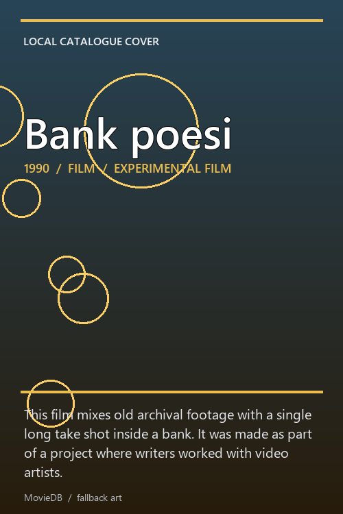 Bank poesi poster