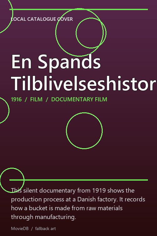 En Spands Tilblivelseshistorie poster