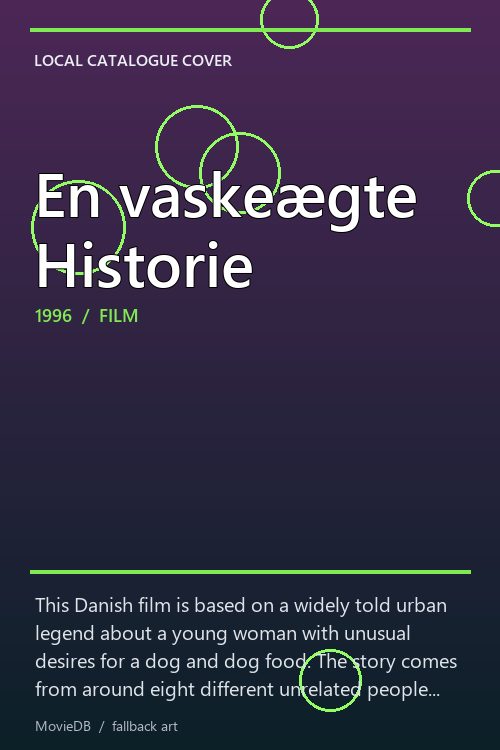 En vaskeægte Historie poster