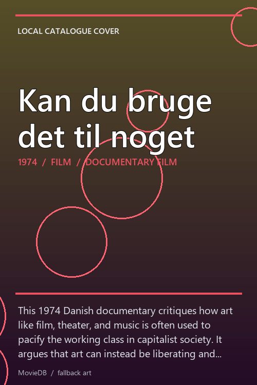Kan du bruge det til noget poster